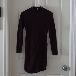Holiday sweater dress. Maroon.